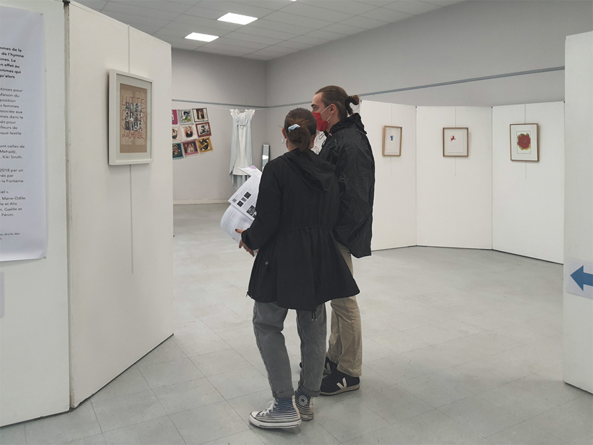 Vue de l'exposition [Nous qui avons une histoire] à la Maison des syndicats à Brest les 19 et 20 septembre 2020