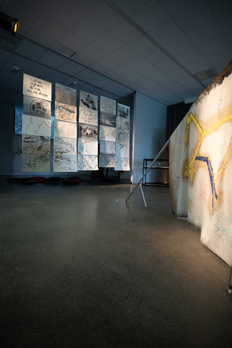Marie-Michèle Lucas, Marianne Rousseau, vue de l'exposition Escale #4 — Océanopolis, 2023, Océanopolis, Brest. © Photo : Marie-Claire Raoul