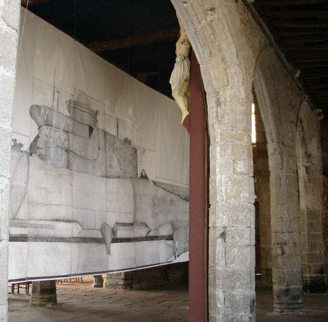 Marie-Michèle Lucas, vue de l'exposition "sous-marin à 49N5W". 2012