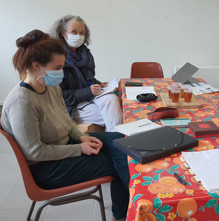 Debriefing au local de la Pointe, 7 mai 2021, Brest, Résidence de la nature