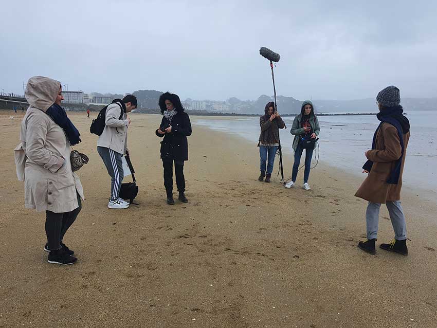 Tournage de Clip avec Nesrine Mouelhi à la plage du Moulin Blanc, 10 janvier 2022