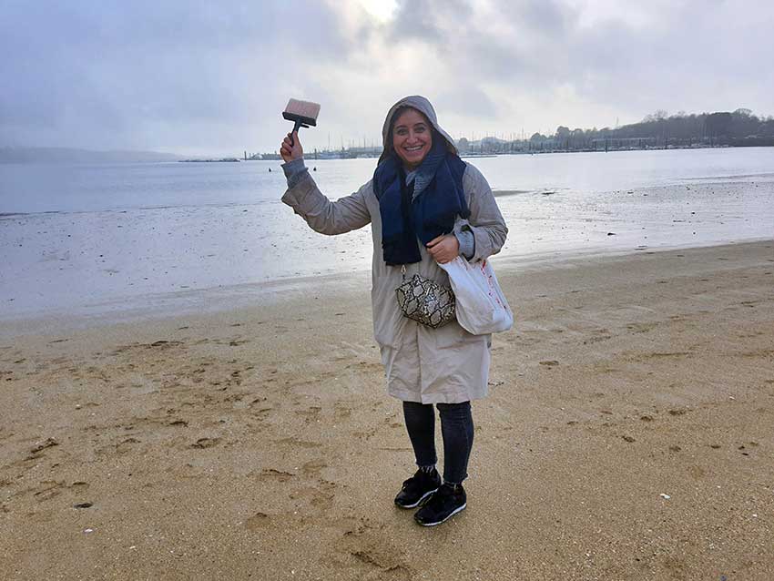 Tournage de Clip avec Nesrine Mouelhi à la plage du Moulin Blanc, 10 janvier 2022