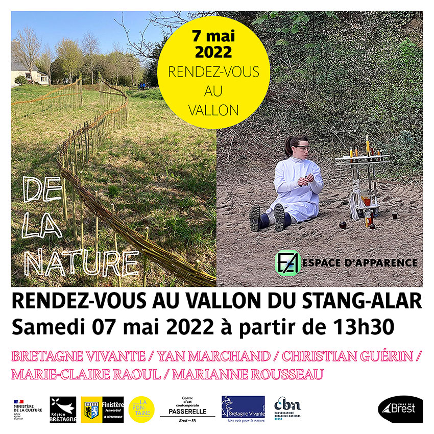 Affiche pour les rendez-vous du 7 mai au vallon du Stang-Alar