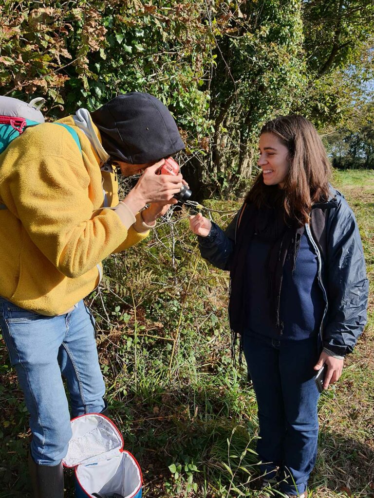 Sortie botanique du groupe d'artistes en résidence à la Tourbière du Canada à Guouesnou avec le botaniste et phytosociologue Loïc Delassus, le 16 mai 2021. L'association CLIP est présente pour filmer cette sortie.