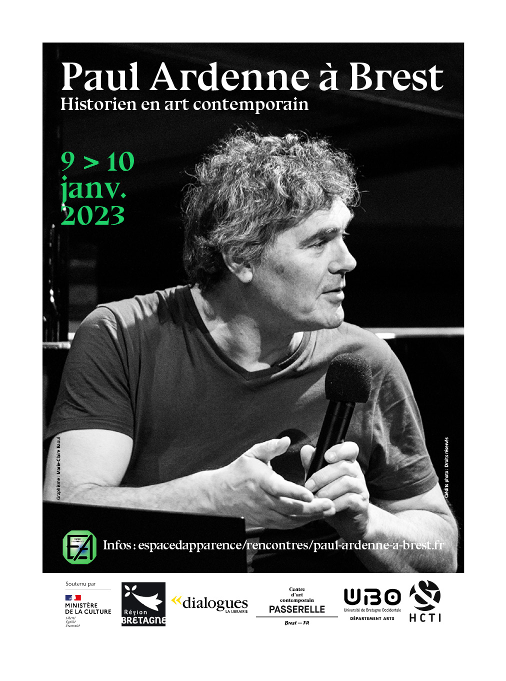 Visuel [Paul Ardenne à Brest], les 9 et 10 janvier 2023 avec marge