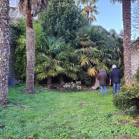 Jardin de la maison de l'ancien peintre et maitre verrier du XIXème siècle Jean-Louis Nicolas à Morlaix