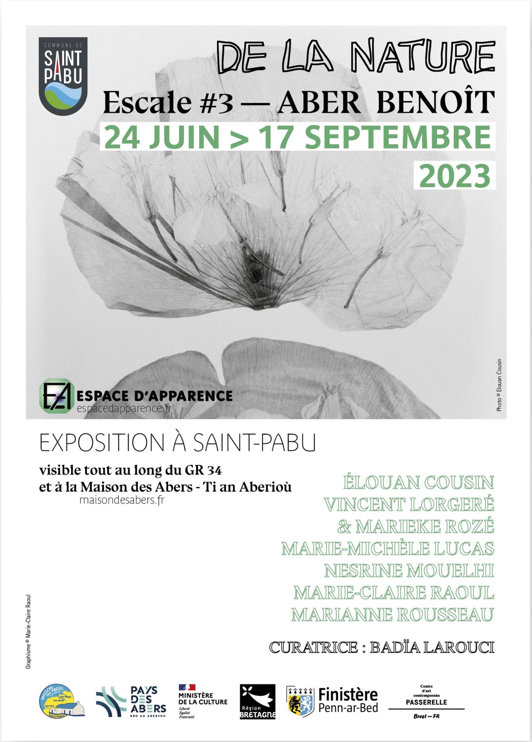 Affiche de l'exposition Escale #3 — Aber Benoît à Saint-Pabu du 24 juin au 17 septembre 2023