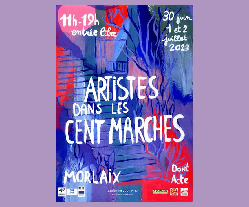Affiche Les Cent Marches-Morlaix 2023