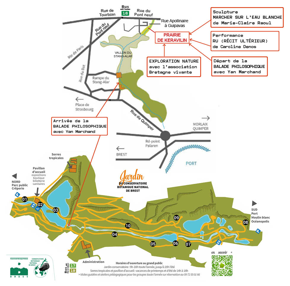 Plan du parcours Du côté de l'eau blanche au vallon du Stang-Alar