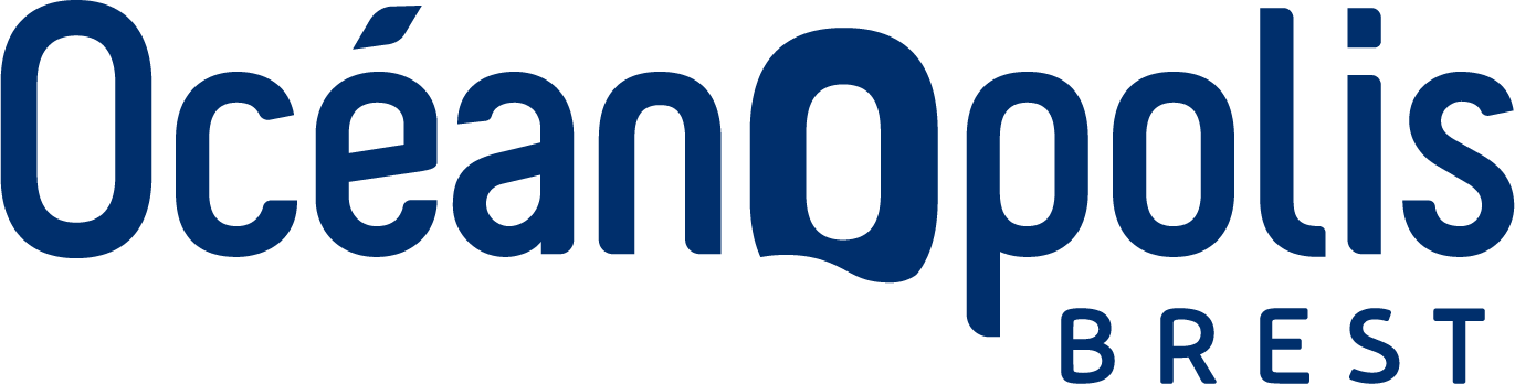 Logo Océanopolis texte en bleu
