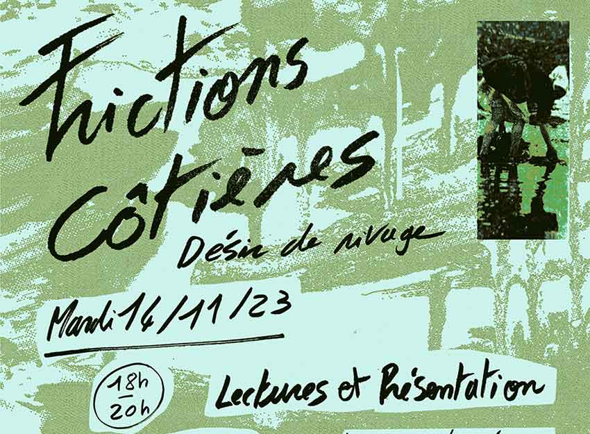 Visuel de Marion Bonjour pour la;rencontre autour du projet Frictions côtières le 14 novembre à 18h à Passerelle Centre d'art contemporain.