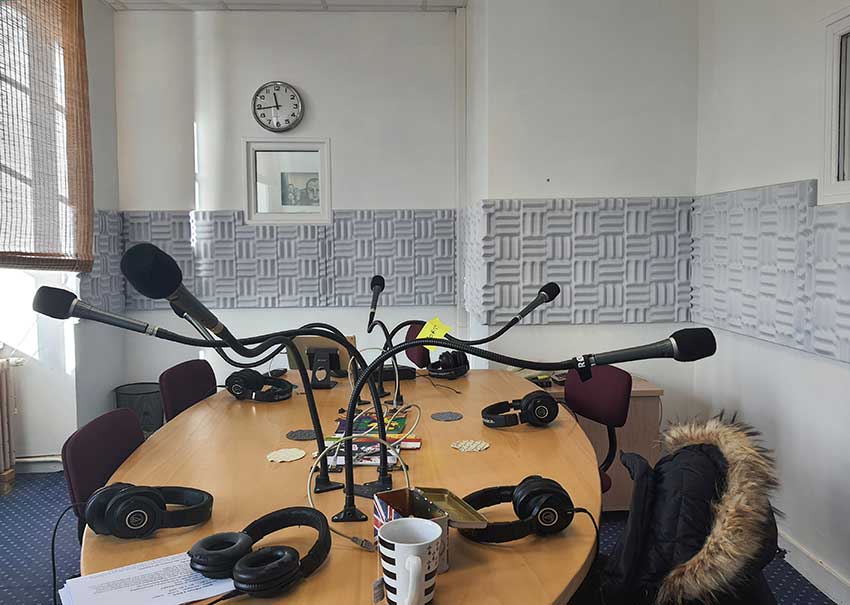 Vu des la salle d'enregistrement de la radio Transistoc'h
