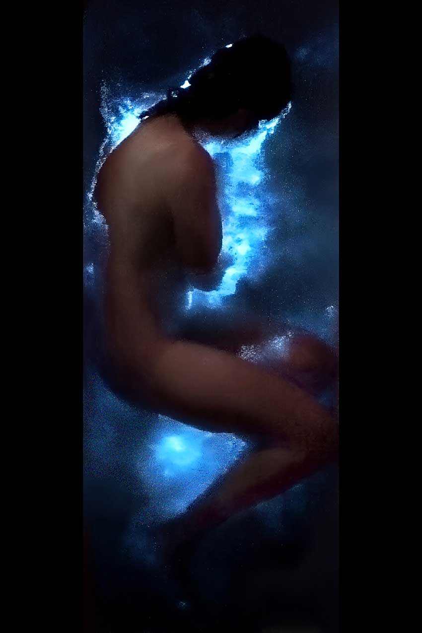 Pauline Hégaret , Corps céleste, Capture d'écran, projet Mixotrophia, 2025