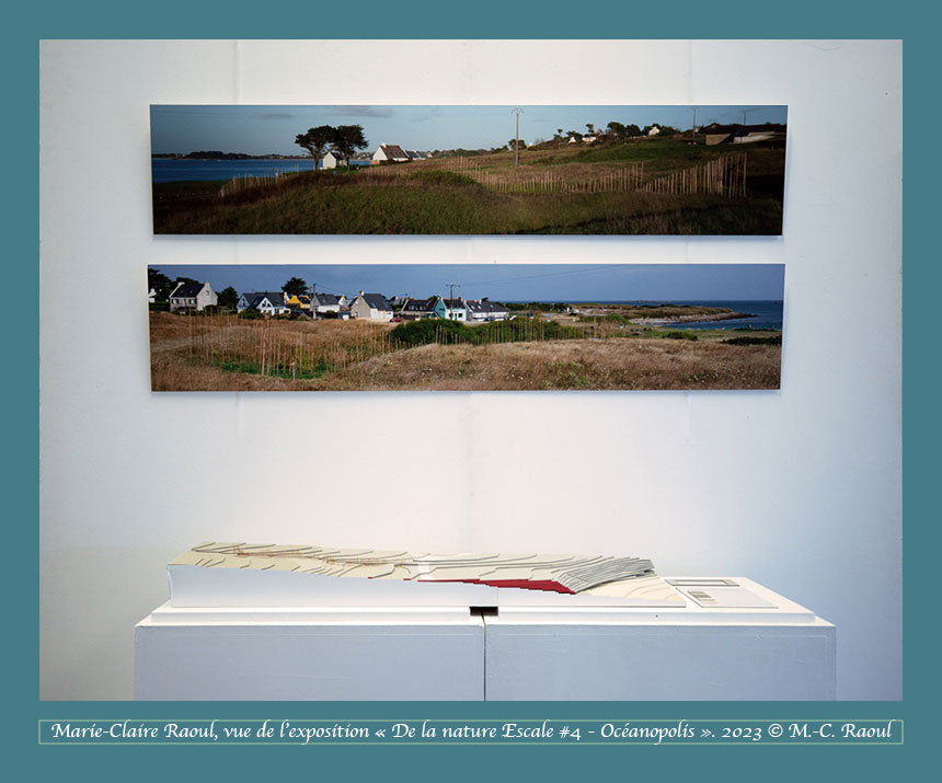 Visuel acceuil du site web Espace d'Apparence. Marie-Claire Raoul, Adèle Lebaudy, Dour ar Gazel, vue de l'exposition Escale #4 — Océanopolis, 2023, Océanopolis, Brest. © Photo : Marie-Claire Raoul